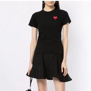 Comme des Garcons Play Heart Logo Crewneck T shirt